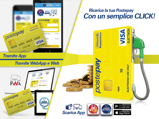 Ricarica Postepay Pagamento Bollettini Postali Mav E Rav